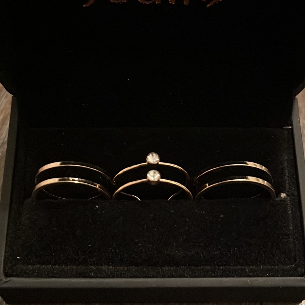Set of three adjustable fashion rings. Adjustable from size 4 to size 6. - Picture 3 of 3